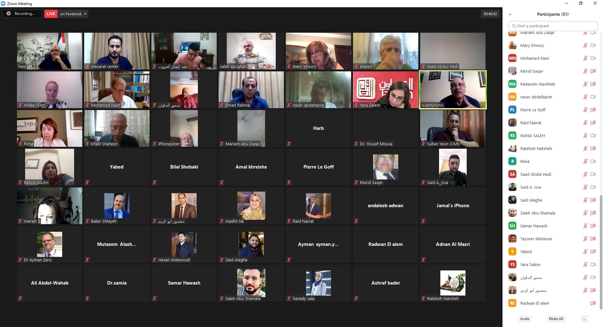 مناقشة السياسات القطاعية الداعمة للصمود الفلسطيني في ظل أزمة كورونا